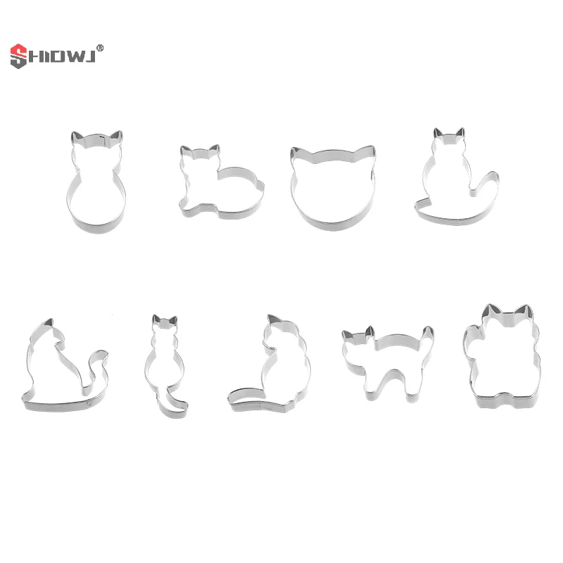 9Pcs 9Pcs Kitten Cat Shaped Cookie Cutters Moulds Pastry Cutter Biscuit Molds Baking Tools Kitchen Accessories Home Party Gift - Aliexpress Deal