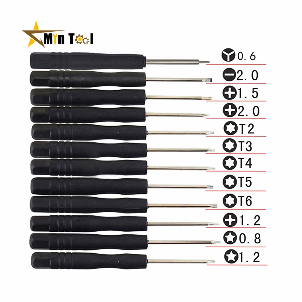 12pcs Cross Screwdriver 2mm Screwdriver Mobile Phone Disassembly Screw Batch Screw Driver Hand Tool Set Accessories