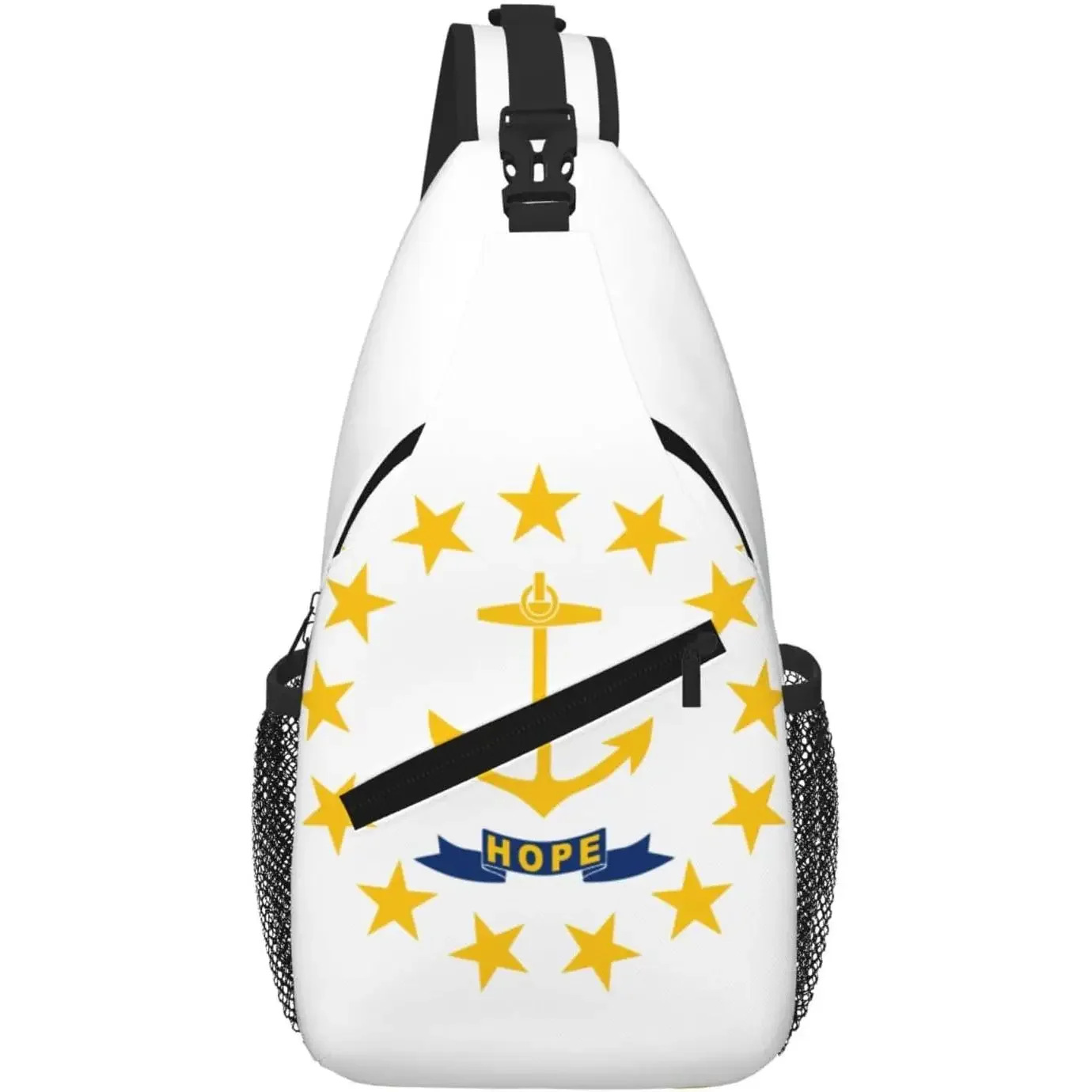 Flag print Small Sling Backpack Crossbody Sling Bag Chest Bag Daypack Fanny Pack for Outdoors Reusable Multipurpose