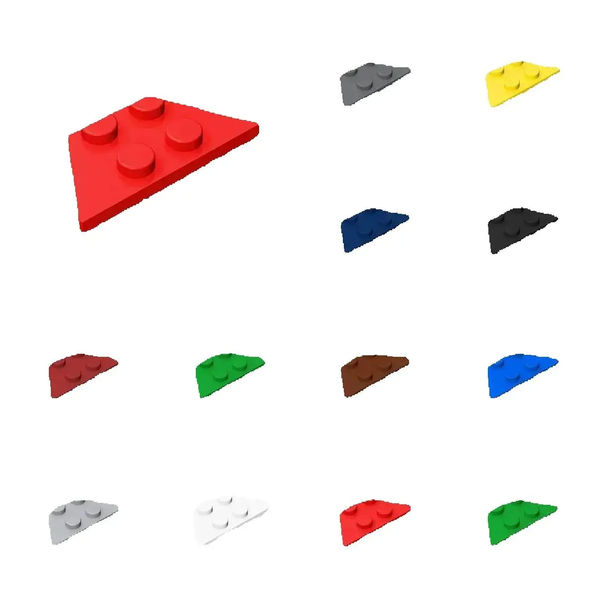 

50pcs 51739 Wedge Plate 2x4 Building Blocks Kit High-Tech Board Bricks Particle Puzzle DIY Toys Children Birthday Kid Gifts