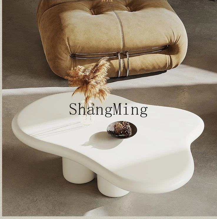 ZYY special-shaped cloud coffee table cream wind ancient B & B wabi sandy wind living room tea table