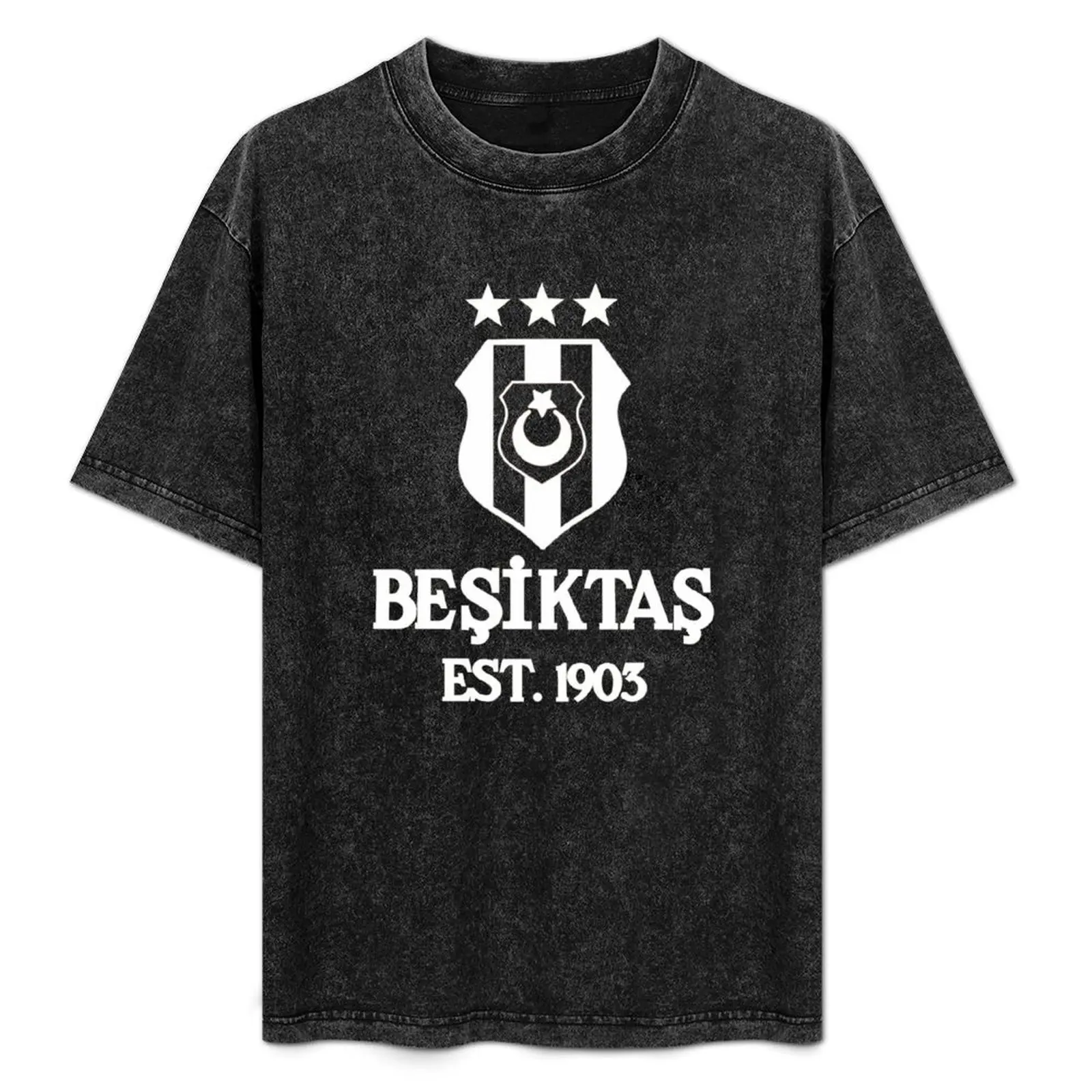 

Besiktas White T-Shirt Lightweight Basic Short Sleeve Shirt