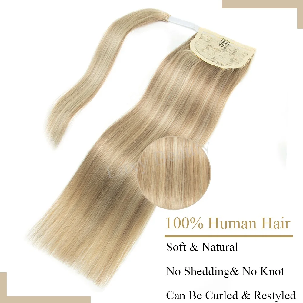 كليب في ذيل حصان شعر مستعار بشري شعر بشري حقيقي التفاف حول قطعة الشعر الطبيعية أسود بني شقراء كليب ins ذيل حصان عالي