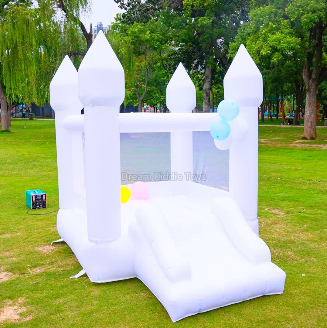 

Popular Oxford white Mini bounce house jumping bouncy castle for kids indoor outdoor play