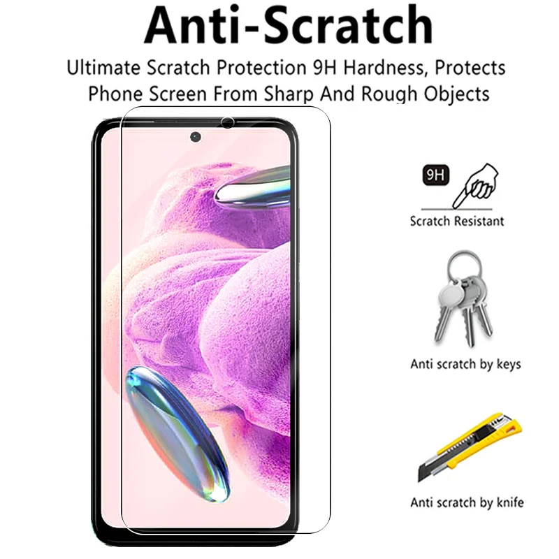 4in1 Clear Tempered Glass For Xiaomi Redmi Note 12S Note12S 4G Full Cover Screen Protectors Redmy Note 12 S Lens Protective Film