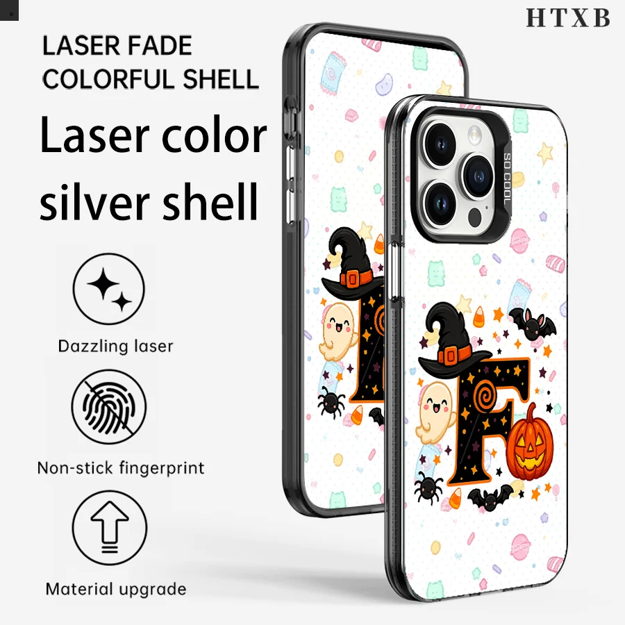 할로윈 레터 F 아이폰 17에서 11 프로 맥스 플러스용 폰 케이스