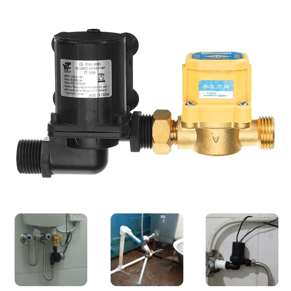 

Погружной насос для циркуляции воды 1100 л/ч, 24 В постоянного тока, с бесщеточным двигателем, для солнечных систем, душевых установок и нагревателей