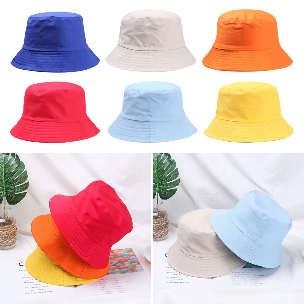 Children Outdoor Hat Summer Foldable Bucket Hat Sunscreen Cotton Fishing Hunting Cap Girls Basin Chapeau Sun Prevent Hats