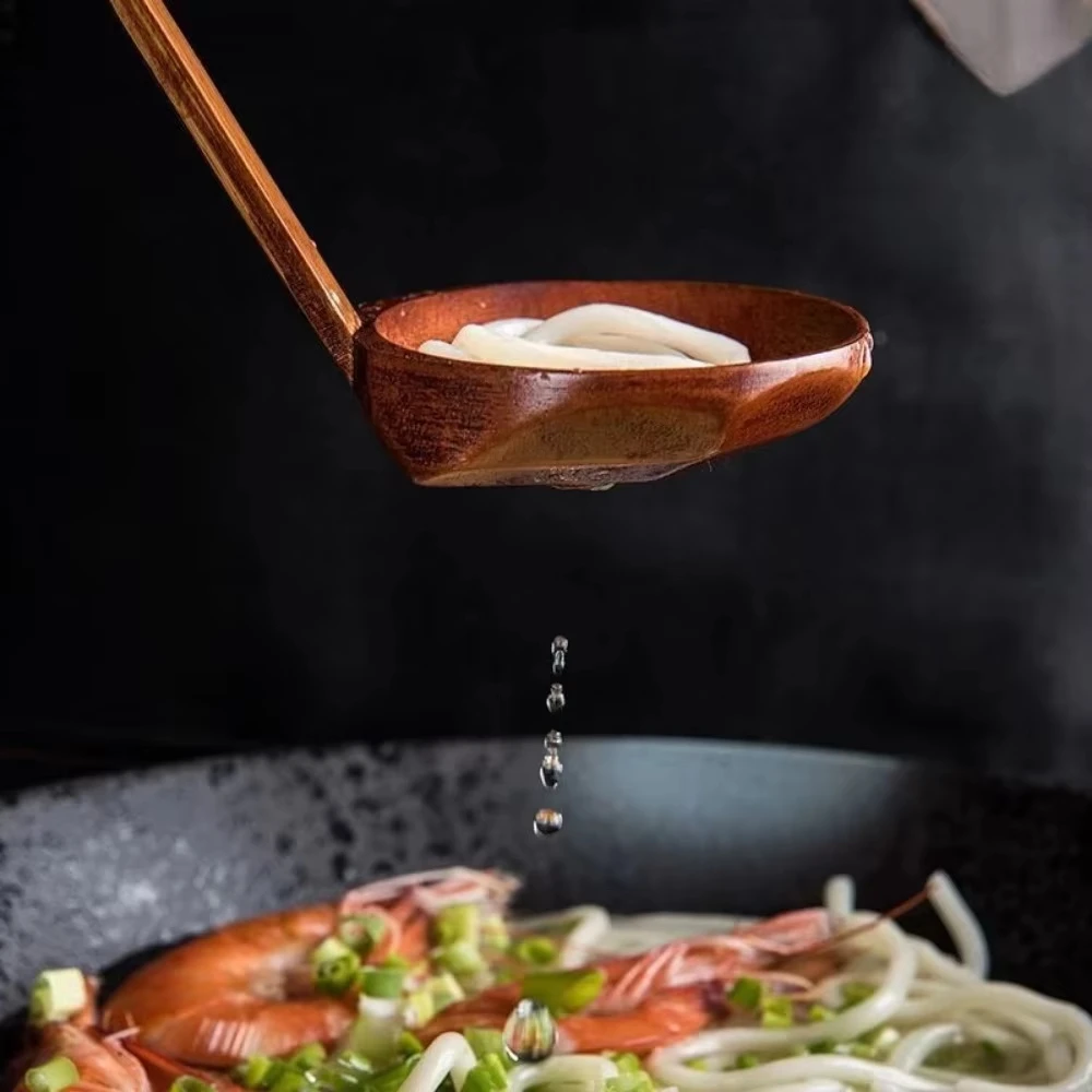 Japanese Style Spoon Long-Handled Soup Ladle Pot Kitchen Spoon Hot Spoon Tortoise Tablewar Ramen Soup Tools כלי בית מטורקיה
