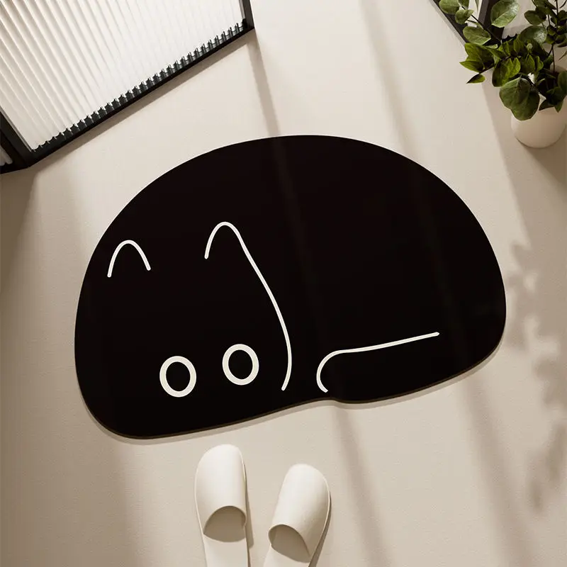 

Угольный шар мяу мягкий коврик из диатомовой грязи товары для дома ванная комната ванная комната дверь ванной комнаты нескользящий впитывающий коврик