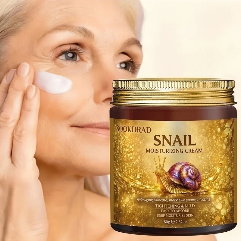 

Snail Moisturizing Cream, Snail Extract, Deep Hydration, Face&Neck, All Skin, 80g/2.82oz, Morning Use, Fresh Energy
