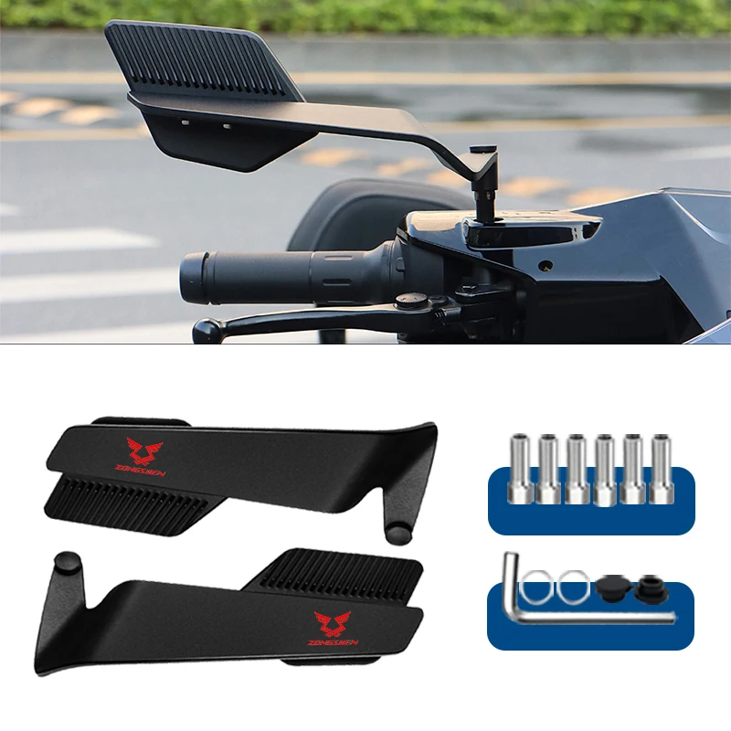 Large Mirror Surface Wings Mirror Motorcycle Rearview Mirror For Zongshen Zong shen RX125 RX500 SR150 ZS150GY Modified Wind Wing