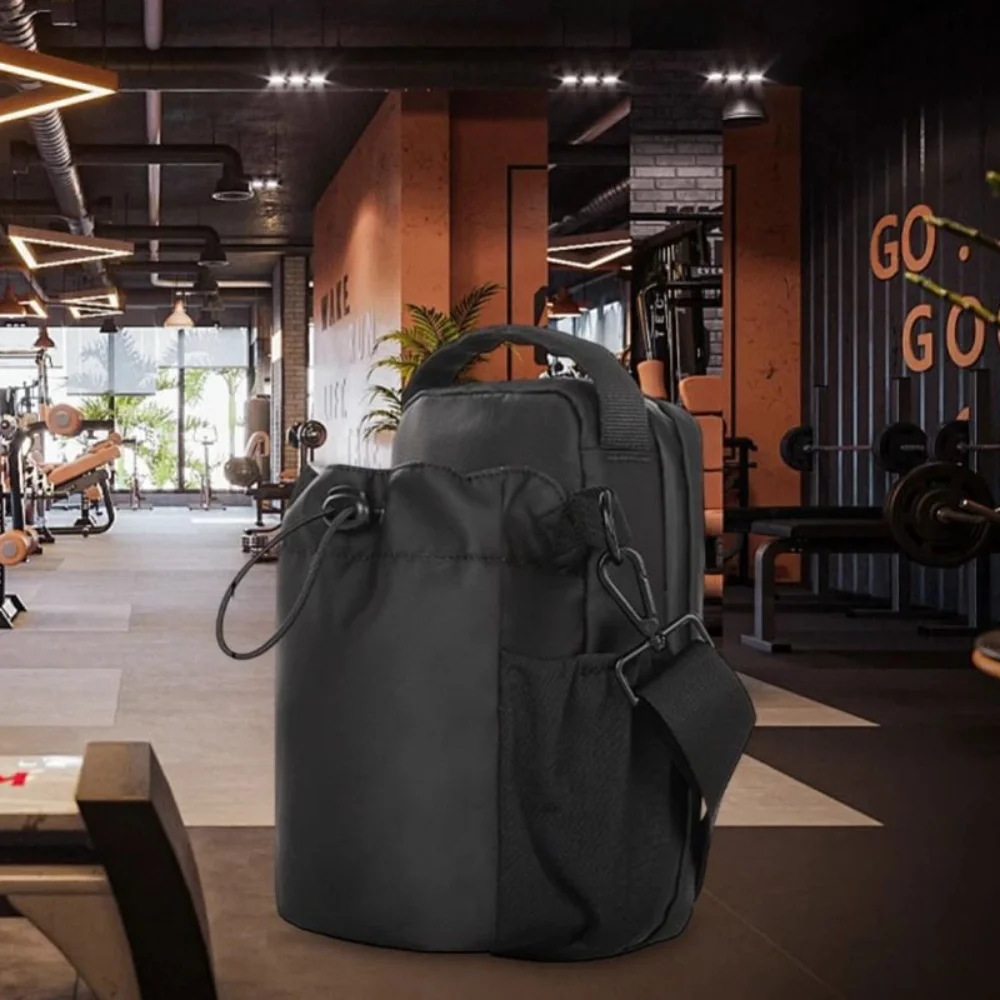

Magnetic Water Bottle Sling Bag Large Capacity Adjustable Gym Bottle Bag Convenience with Shoulder Strap Crossbody Sports Bag