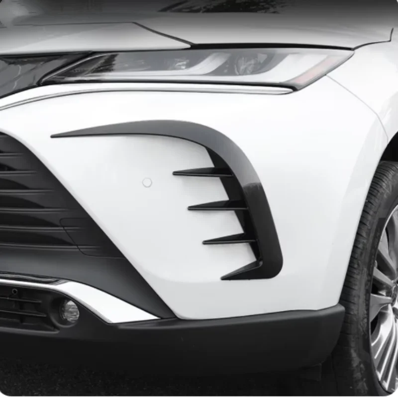 Frente luz de nevoeiro lâmpada sobrancelha pálpebra faca decoração listras capa guarnição apto para toyota harrier/vencia 2021 - 2024 acessórios