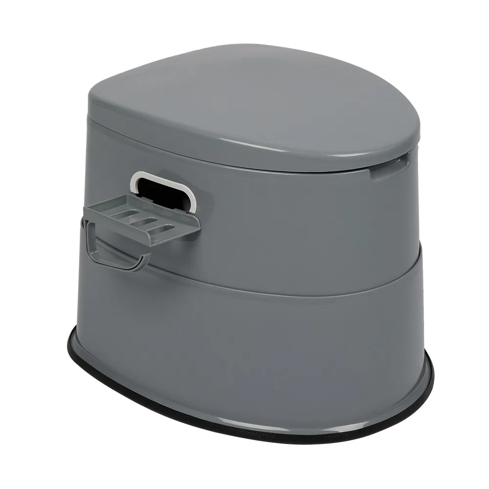 Portable Toilet with Non-slip Mat Grey nightstool Toilet  With Non-slip Mat Environment-friendly odor proof leak proof  Toilet