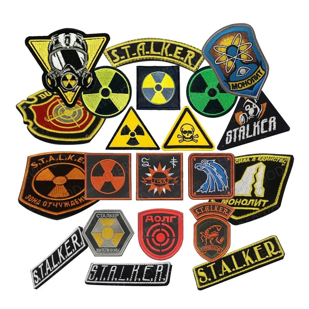 Stripe Nuclear Power Plant Radiation STALKER S.T.A.L.K.E.R. Factions Mercenaries Loners Atomic Badge Patch