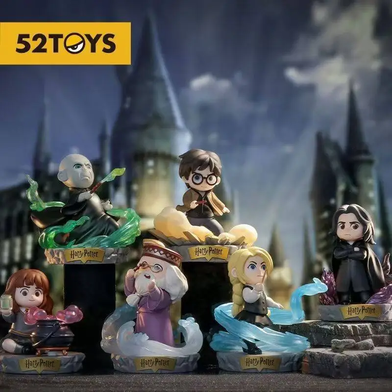52toys Harry Potter Série Dueling Wizards Caixa Surpresa Figura Hermione Bonecos de Enfeite de Mesa Colecionáveis Brinquedos Infantis Presente para Fãs