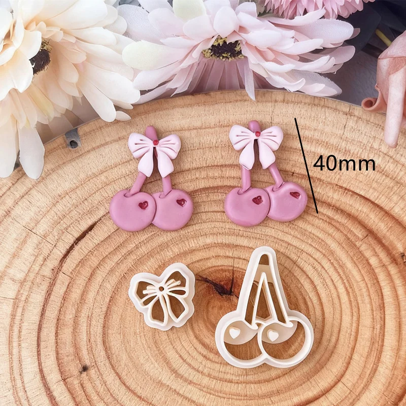 Valentine\'s Day Fruits Chocolate Heart Polymer Clay Cutters Cherry Strawberry Shaped Earrings Pottery Clay Jewelry Making Tools