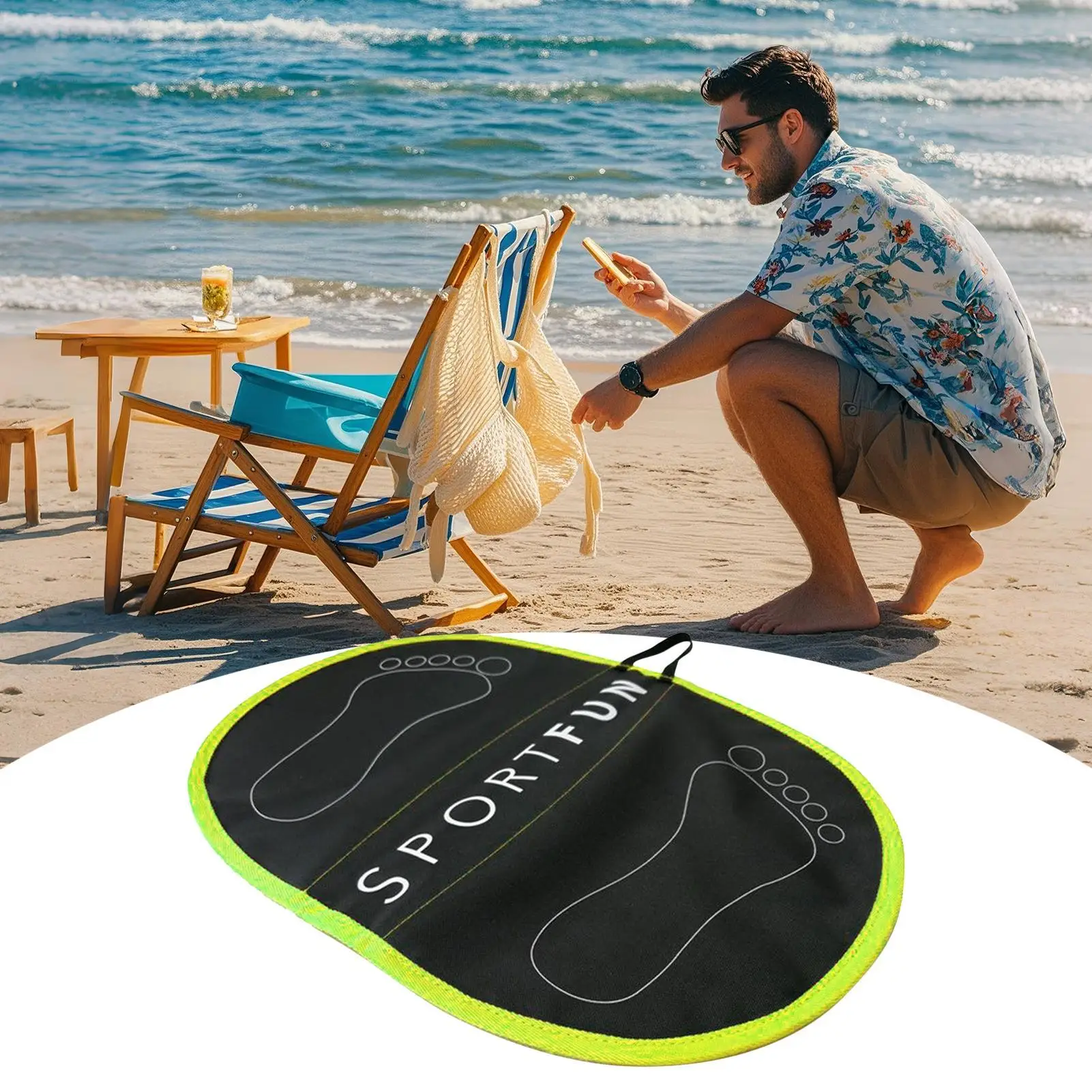 بذلة سجادة لتغيير الحفاض حقيبة مقاوم للماء معدات الغوص طوي سجادة لتغيير الحفاض لركوب الأمواج مع مقبض حمل للسباحة المهنية