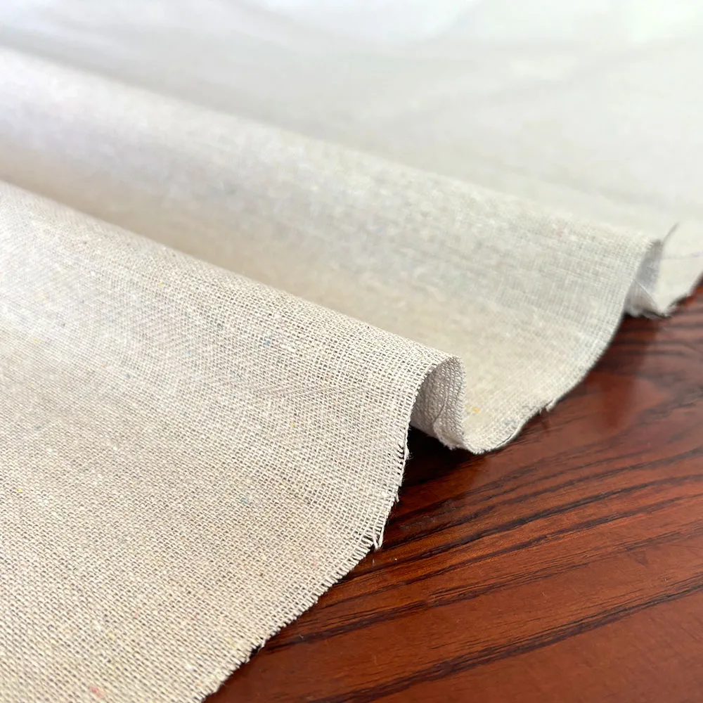 50x150cm Cotton Linen Fabric Solid Color Heavy Duty for DIY Sewing Pants Tablecloth Sofa Curtain Decor Embroidery Practice Cloth