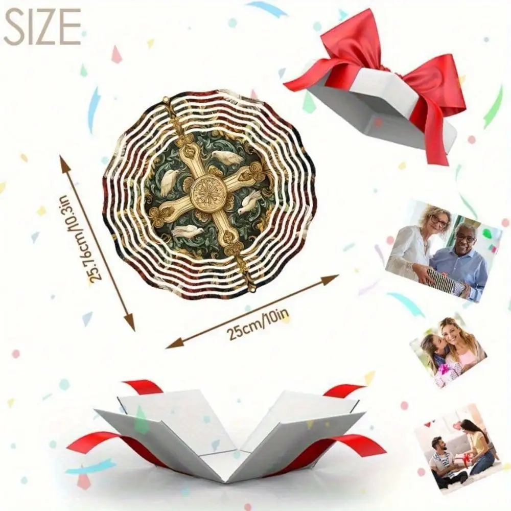 حمامة السلام المتقاطعة للرياح، ديكور داخلي/خارجي، هدية عيد الميلاد/الهالوين، نحت الحائط