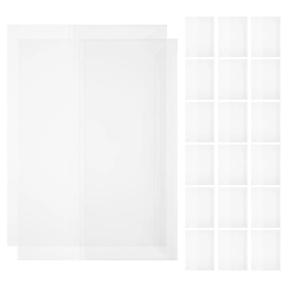 20 pçs plástico transparente à prova dwaterproof água livro cobre mangas protetoras para livros didáticos jaquetas de livro transparente para a escola