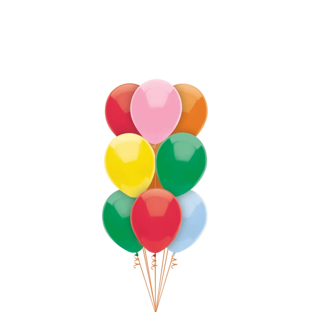 15 Count 12" Assorted Bright Color Balloons, All Ages image 4