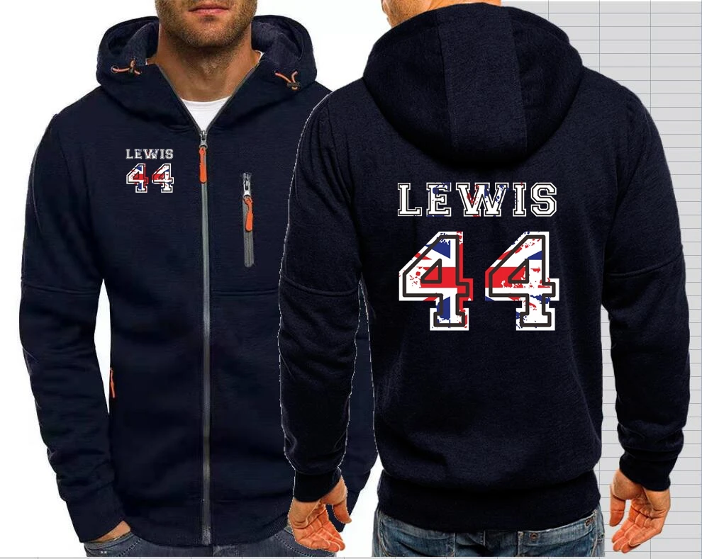 Lewis Hamilton 44 Men Jackets Hoodies Coats Lewis Hamilton F1 Man Zipper Sweatshirts Male Fashion Jacket Mens Clothing Outerwear