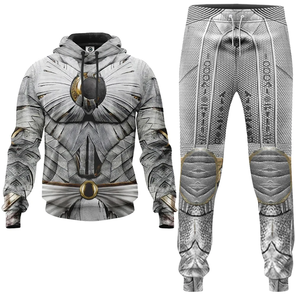 Marc Cosplay Spector Costume Men Hoodie Pants Movie Moon Cosplay Knight Male Superhero Roleplay  Fantasia Halloween Clothes