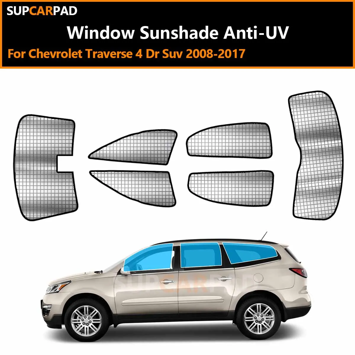 

For Chevrolet Traverse 4 Dr Suv 2008-2017 Custom Car Window Sunshade Anti-UV Car Sun Window Visors Sunshade Covers Accessories