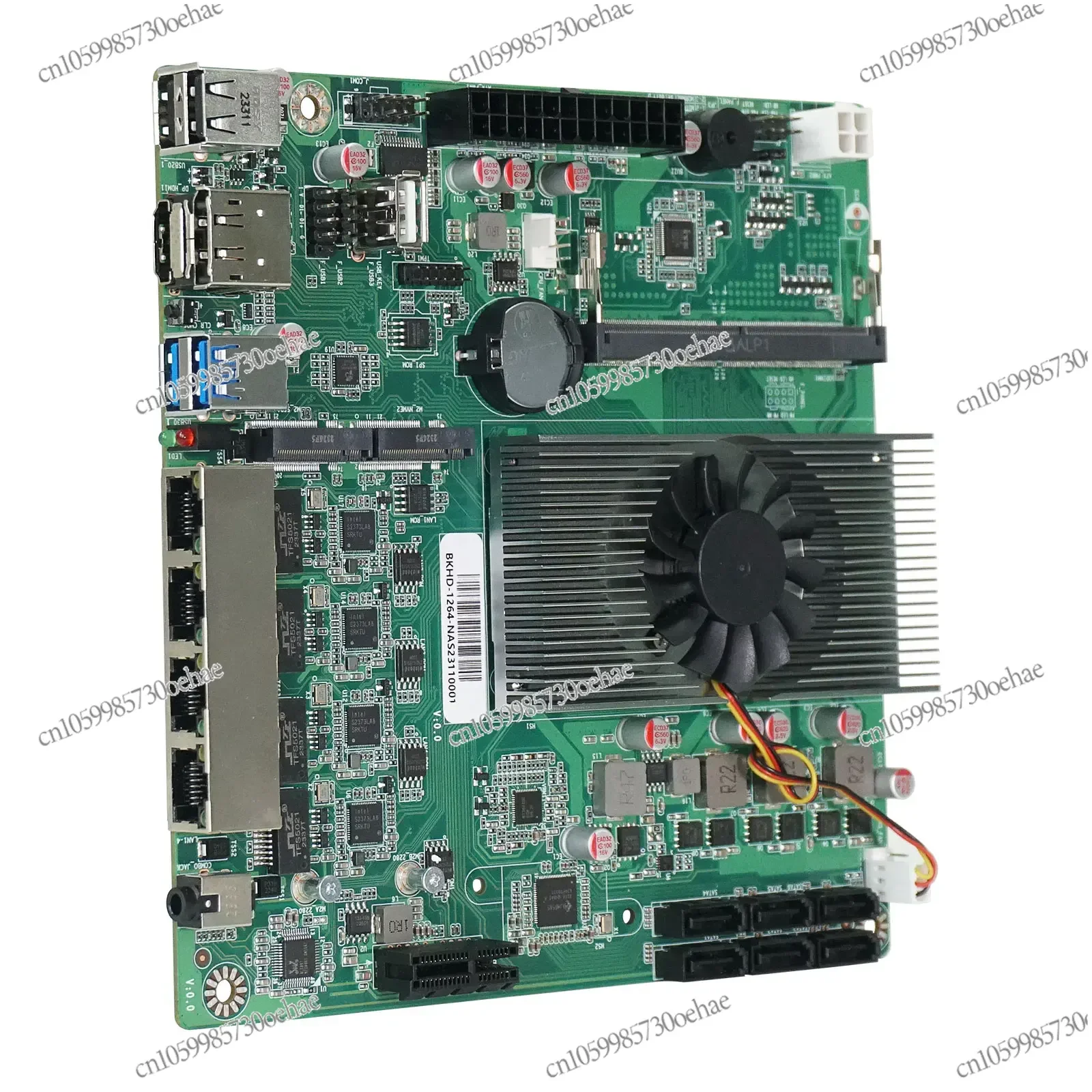 NAS Motherboard Industrial  ITX 17x17CM DDR5 4* I226 2.5GBps LAN M.2 NVMe 6 X SATA DP HD Low Power Alder Lake N100