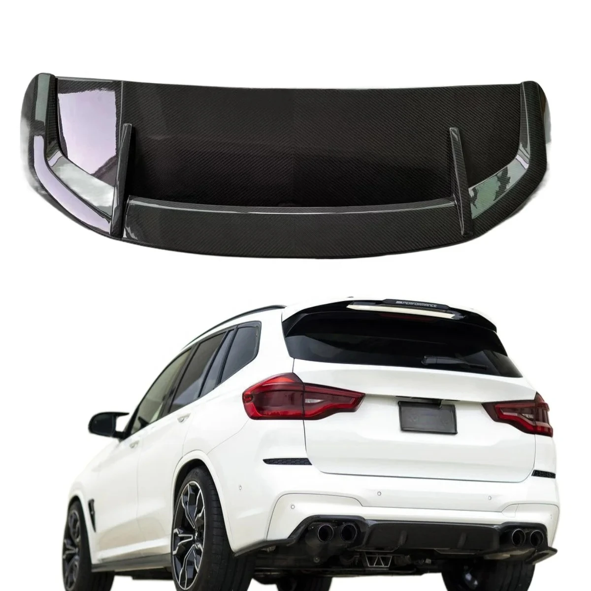 

Спойлер на крышу из сухого углеродного волокна M Performance Style для BMW X3M F97, верхняя крышка багажника, губа 2019+