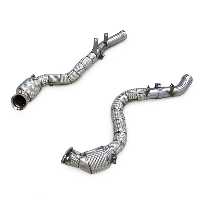 OBM Exhaust Catted Downpipe For Mercedes-Benz GLC63/GLC63S AMG 4.0T 2016-2022 100/200/300 Cells High Flow Pipe With Catalyst