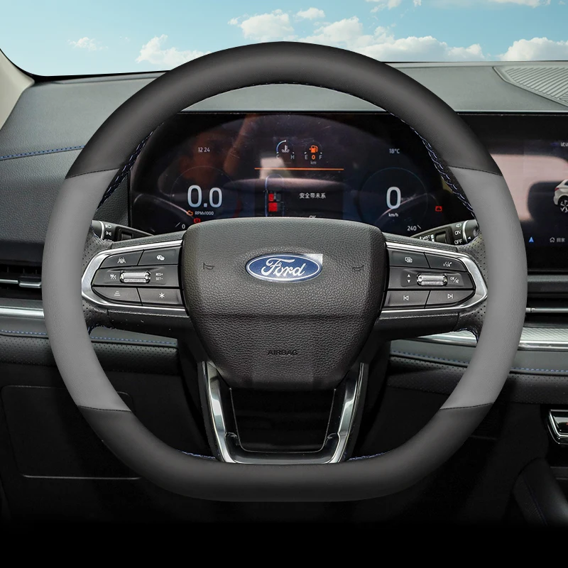 

Leather Car Steering Wheel Cover for Ford Territory 2021 2022 2023 2024 2025 2026 Accessories