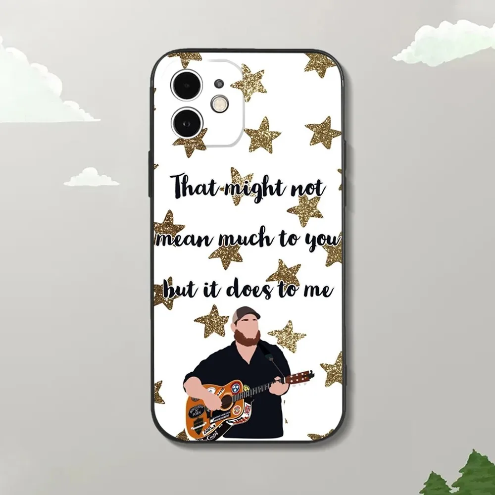 Zanger L-Luke C-Kammen Telefoonhoesje voor iPhone 15,14,13,12 Mini 11 Pro XR,X,XS,MAX 7,8 Plus Siliconen Cover Zacht Zwart