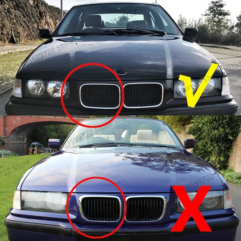 Car Mid Grid Intake Frame For BMW 3 Series E36 318i 323i 325i 1992 1993 1994-1996 Front Bumper Intake Accessories 51138122237