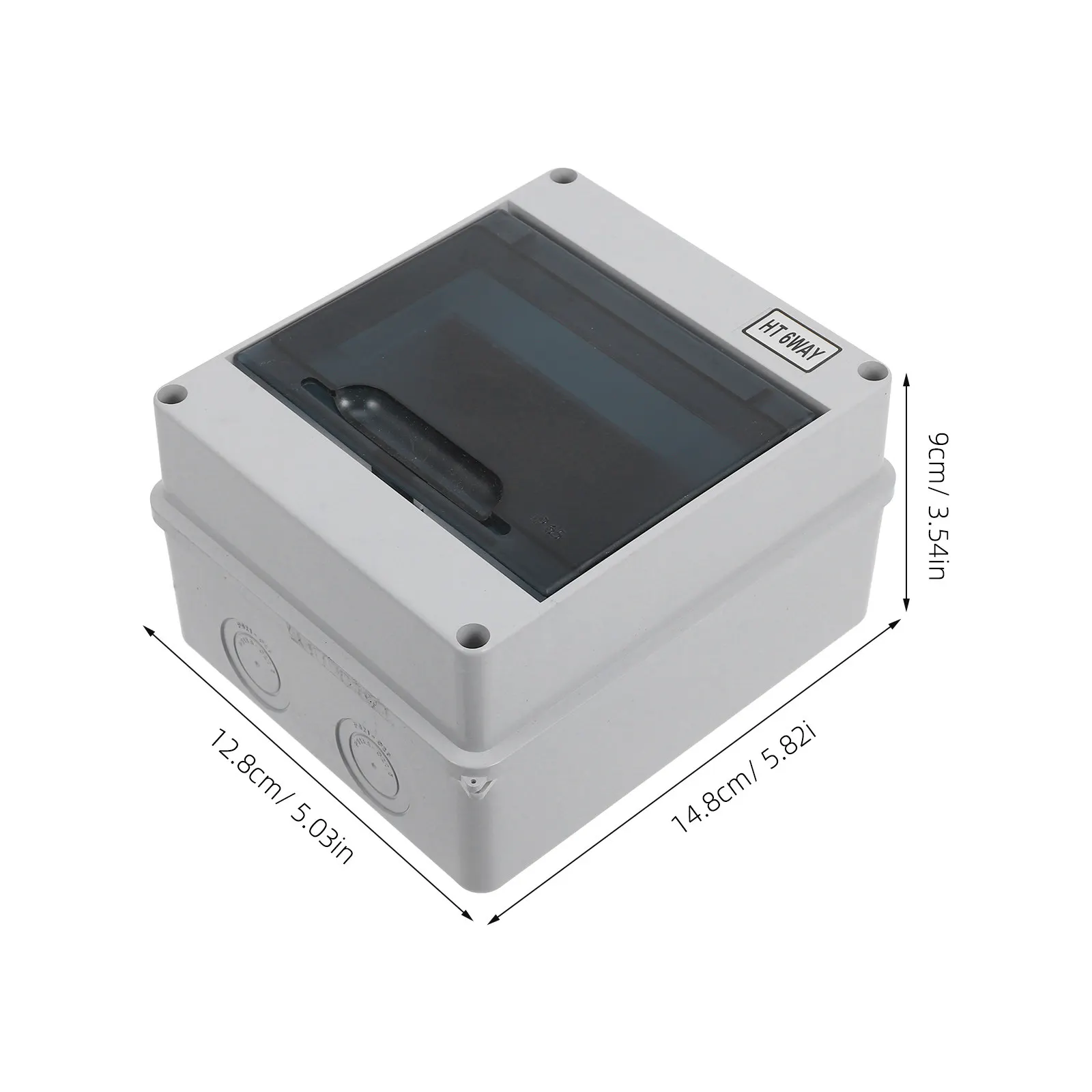 6 Way Weatherproof Connection Box Plastic Distribution Protection Enclosure for Outdoor Indoor Electrical Safety Din Rail Ready