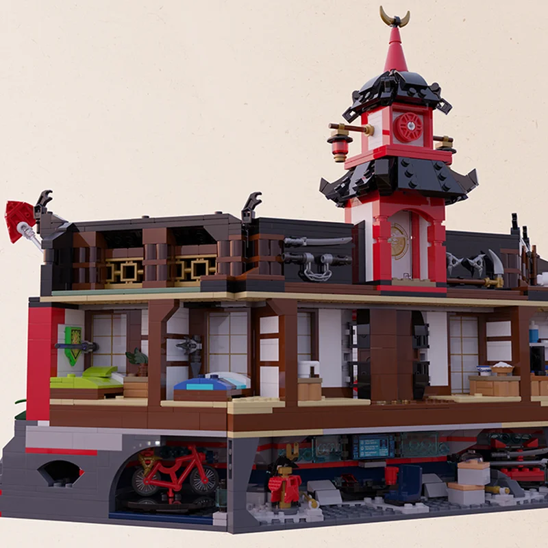 

City Building Model Moc Building Blocks Monastery Model Technology Bricks Christmas Assembly Street View Toys Gifts