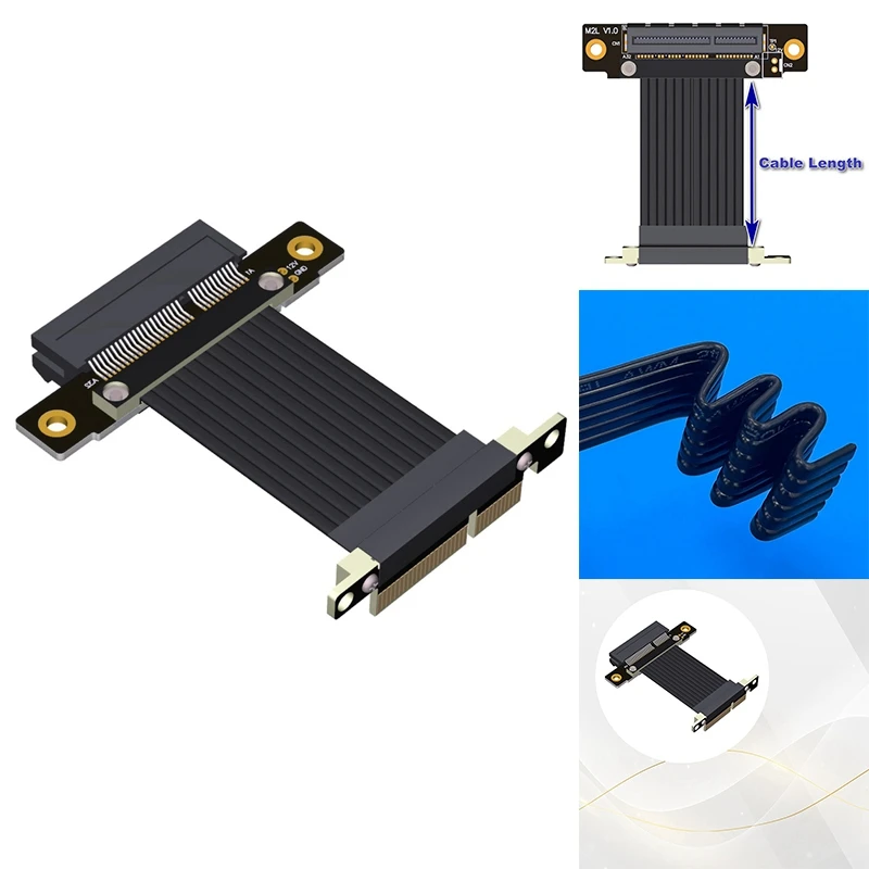Przedłużacz PCI-E X4 do X4 PCI Express Riser Extender Adapter Converter Obsługa kart sieciowych SSD USB Card-AT93
