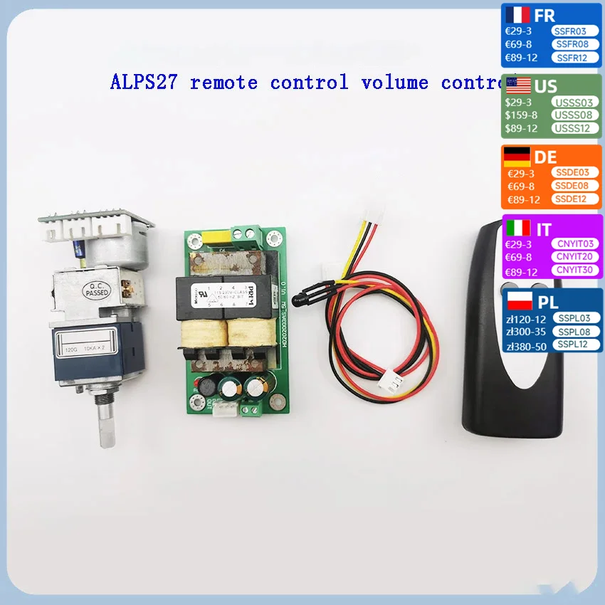 Nvarcher ALPS27 Motor Potentiometer Remote Control Volume  Board For Preamplifier 10K 50K 100K