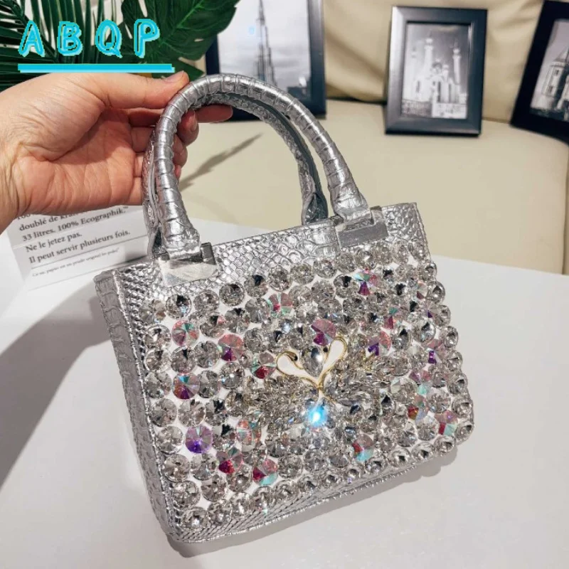 Women's Diamond-encrusted Handbags Luxury Brand Fashion Diamond-encrusted Shiny Women's Shoulder Bags Evening Shiny Women's Bags