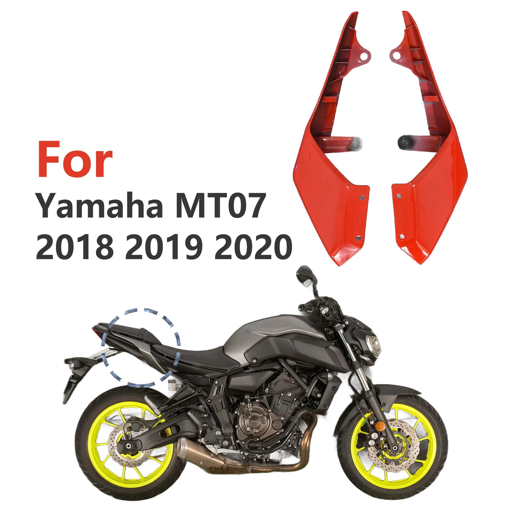 

Motorcycle Accessories Rear Side Cover Rear Tailgate Side Panel Fairing Fit for YAMAHA MT-07 FZ-07 MT07 FZ07 07 2018 2019 2020