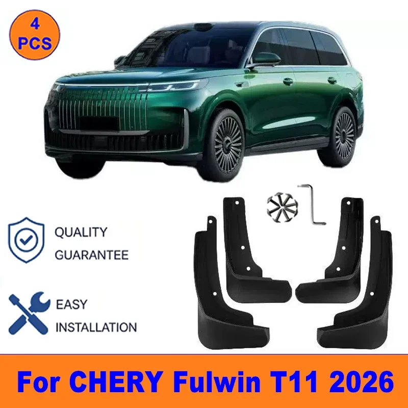 

4Pcs Mud Flaps For CHERY Fulwin T11 2026 - Splash Guards Front & Rear Wheel Fender Mudguards Car Exterior Protection Accessories