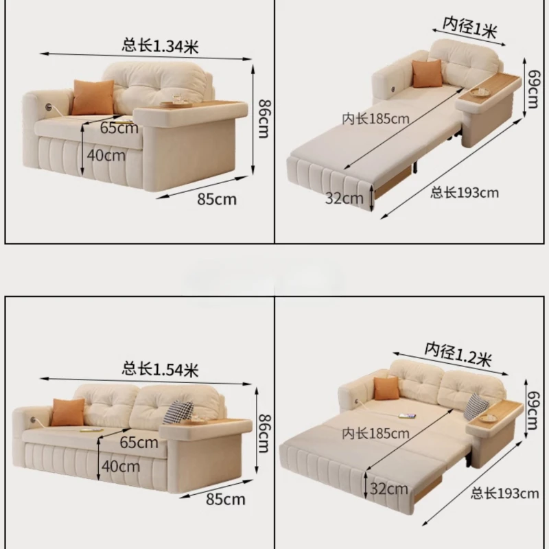 Prefabricated House Living Room Sofas Convertible Multifunctional Folding Living Room Sofa Bed Sleeper Wohnzimmersofas Furniture