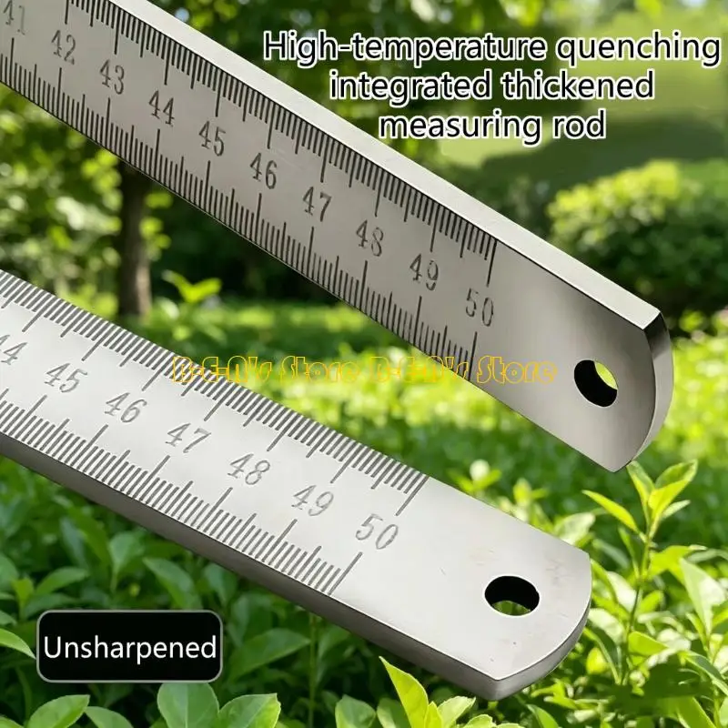 Y1AD High Precisions 50Cm Stainless Steel Ruler with Anti Rust Finish for DIY Drawing