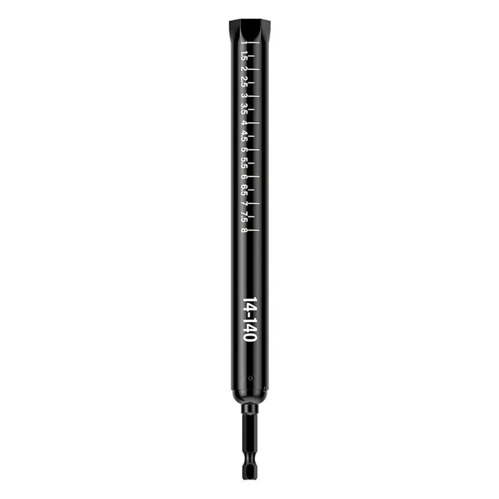 Stainless Steel Extended Wrench Graduated Scale Hollow Structure Hex Tool Hex Shank Black Finish Hollow Nut Driver