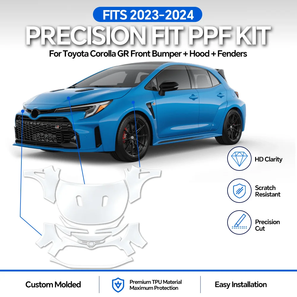 TPU For Toyota Corolla GR 2023 2024 Paint Protection Film Clear Bra Car Body Anti-scratch Pre-ut PPF Resistant Invisible Cover