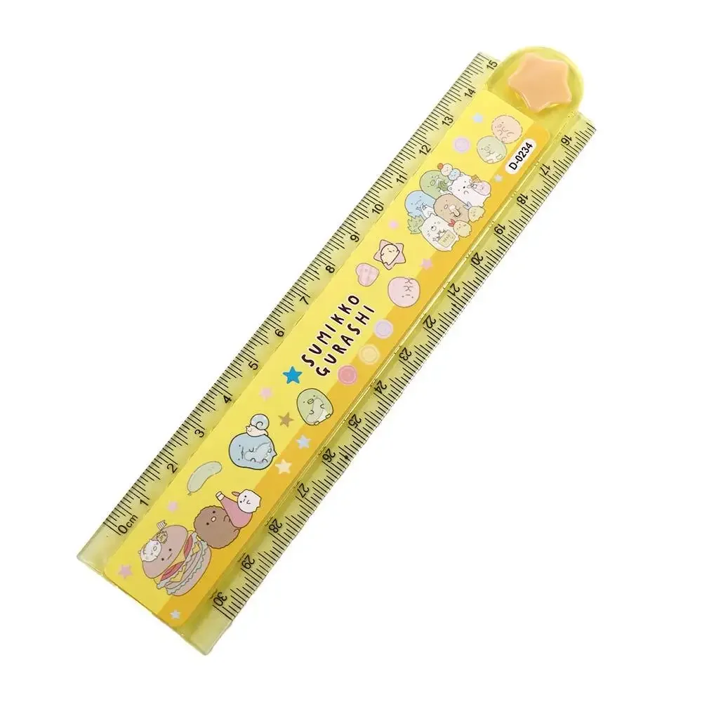 Material escolar multifuncional estudantes diy 30cm régua dobrável fofa ferramentas de desenho régua réguas de desenho