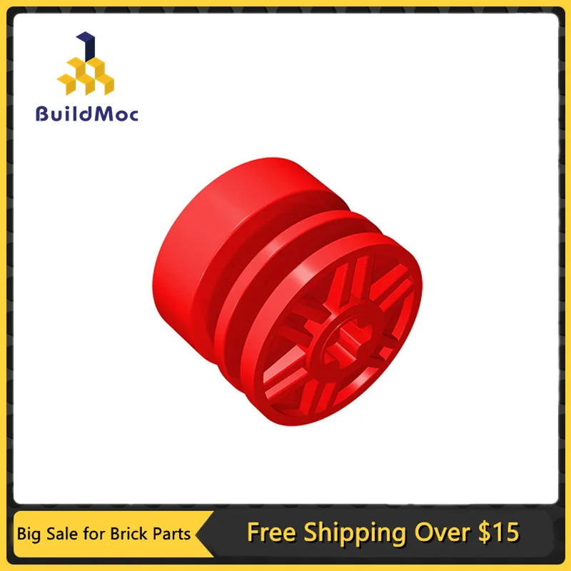 10Pcs MOC Parts 55982 Wheel 18 x 14 with Axle Hole Compatible Bricks DIY Assmble Building Blocks Particle Kid Brain Toy Gift