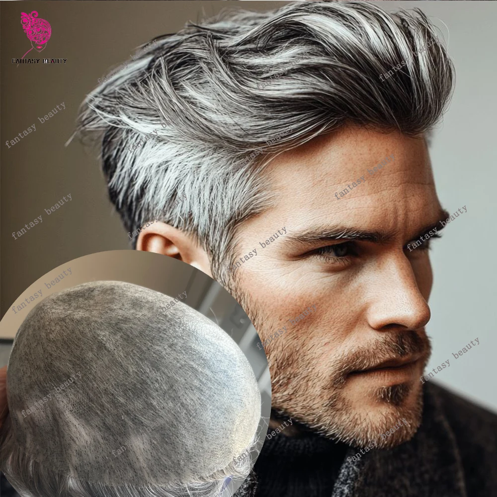 

Natural Hairline Super Durable Thin Micro Skin Men Toupee 1B65 1B50 1B80 Grey Black Human Hair Brown Blonde Cheapest Hairpieces